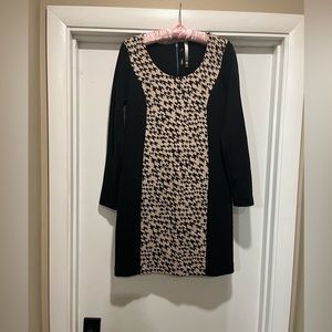 Larger houndstooth pattern dress